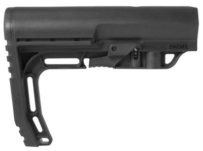 Mission First Tactical BMSMIL Battlelink Minimalist Stock Collapsible Black Synthetic for  AR15, M16, M4 with MilSpec Tube Tube Not Included | 676315025856
