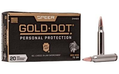 SPR GOLD DOT 223 REM 75GR HP 20/200 | 604544657227