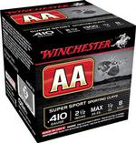 Winchester Ammo AASC418 AA Super Sport Sporting Clay 410Gauge 2.50 Inch 1/2oz 8Shot 25 Per Box/10 Case  | .410GA | 020892016378