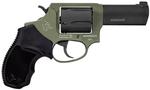 Taurus 260531F Defender 605  SA/DA 357 Mag/38 Special P 5rd 3 Inch, Black Barrel/Cylinder, Sniper Green Frame, Black Hogue Rubber Grip, Fixed Front Sight  | .38 SPL | 725327635406