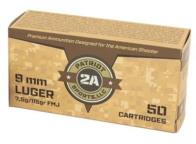 Patriot Defense Ammunition, 115 FMJ, Brass | 850053775109