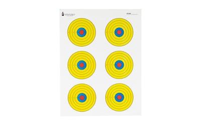 High Visibility Fluorescent Yellow, 6 BullsEye Target, Blue/Red/Yellow, 17.5 | 816506023760