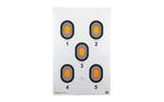 Bulls-Eye, Five Bullseye Target w/Orange Center, 100 Per Box | 816506020080