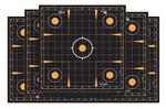 EZ AIM Adhesive, Sight-In Grid, 12 Inch Square, 10 Pack, Black/Orange | 026509062189