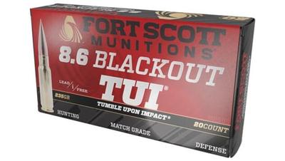 Tumble Upon Impact TUI 8.6Blackout 235gr Lead Free 20 Per Box | 758381722478