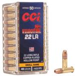 CCI VELOCITOR 22LR 40GR PLATED HP 1435FPS 50RD 100BX/CS  | .22 LR | 076683000477