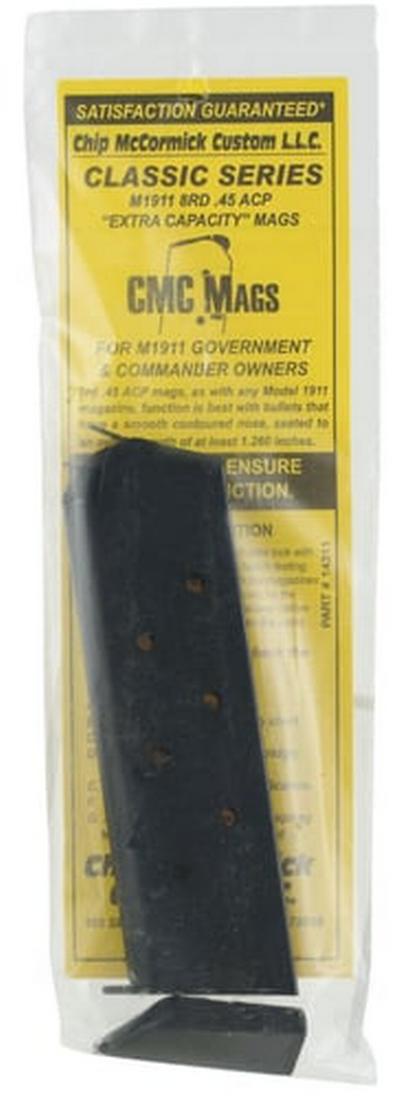 Classic Magazine, 45ACP, 8 Rounds, Fits 1911, Pad, Blued Finish | 705263143111