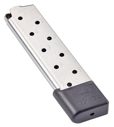 Magazine, Power Mag Plus, 45ACP, 10 Rounds, Fits 1911, Stainless | 705263121508