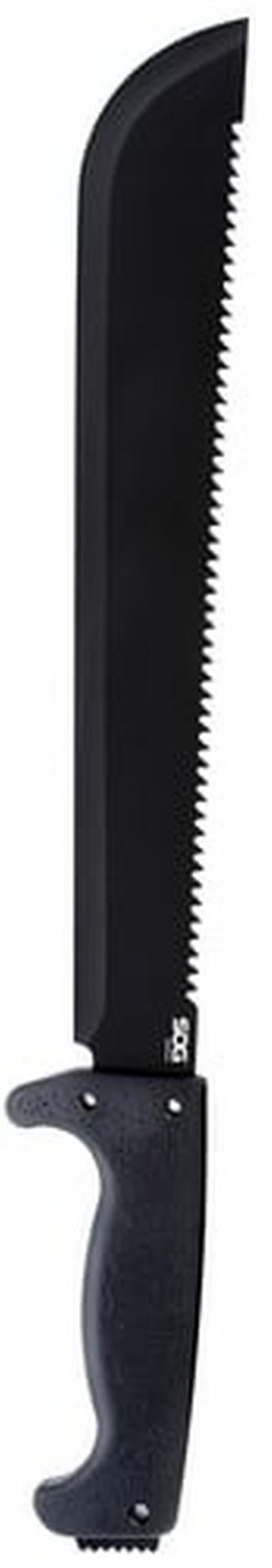 SOGfari Machete, 13 Inch Straight/Saw Back Edge, Black Kraton Handle, 3Cr13 Steel, P | 729857992589