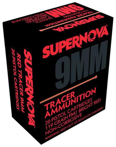 SUPERNOVA PMSN9MMR  9MM   119FMJ RED TRACERS 20/50 | 860010179796