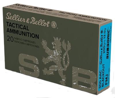 Subsonic .300 Blackout, FMJ, 200 Grain, 20 Rounds SB300BLKSUBA | 754908512461