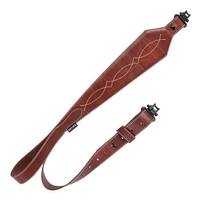 ALLEN 8508   LEATHER SLING WESTERN SCALLOP  BROWN | 026509067832