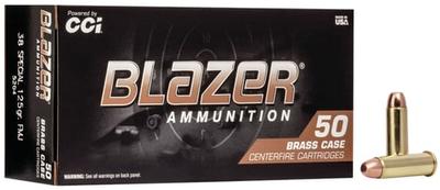 CCI 5204    BLAZER BRASS 38   125 FMJ        50/20 | 076683052049