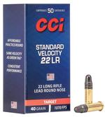 CCI STANDARD 22LR 40GR LEAD-RN 1070FPS 50RD 100BX/CS  | .22 LR | 076683000354