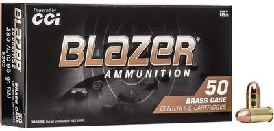 CCI 5202    BLAZER BRASS 380   95 FMJ        50/20 | 076683052025