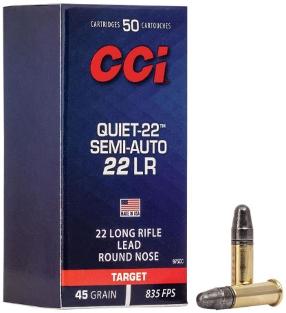 CCI QUIET SEMI-AUTO 22LR 45GR LEAD-RN 835FPS 50RD 100BX/CS  | .22 LR | 604544647495